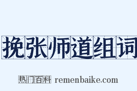 挽张师道组词是什么意思的图片